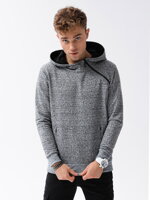 Men's hoodie - grey melange B1484