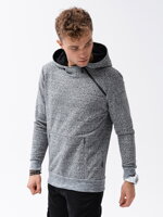 Men's hoodie - grey melange B1484