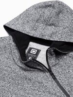 Men's hoodie - grey melange B1484