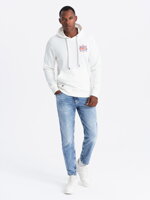 Men's hooded sweatshirt - V3 ecru B1357