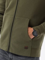 Men's zip-up sweatshirt - V4 khaki B1423