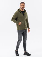 Men's zip-up sweatshirt - V4 khaki B1423
