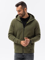 Men's zip-up sweatshirt - V4 khaki B1423