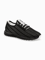 Men's mesh sneakers shoes - black V8 OM-FOKS-0117