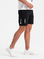 Men's shorts with cargo pockets - black V3 OM-SRSK-0106