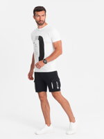 Men's shorts with cargo pockets - black V3 OM-SRSK-0106