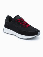 Men's shoes sneakers in combined materials - black V3 OM-FOSL-0110