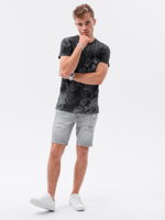 Men's printed t-shirt S1377 - dark grey