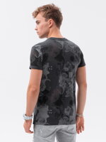 Men's printed t-shirt S1377 - dark grey