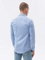 Men's shirt with long sleeves REGULAR FIT - light blue K614
