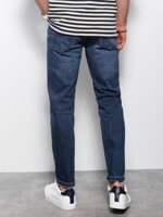 Spodnie męskie jeansowez przetarciami REGULAR FIT - ciemnoniebieskie V4 OM-PADP-0102