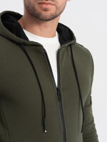 Men's zip-up sweatshirt B1157 - olive