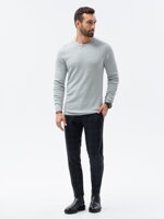 Men's sweater E121 - light grey/melange