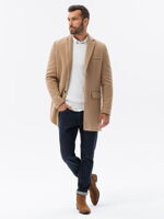 Men's coat C432 - camel