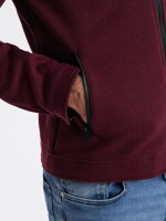 Men's zip-up sweatshirt C453 - dark red