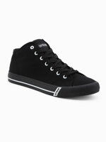 Men's high-top trainers T304 - black