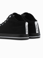 Men's high-top trainers T304 - black