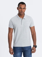 Men's plain polo shirt S1374 - grey