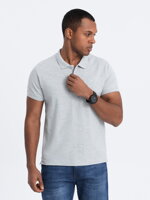 Men's plain polo shirt S1374 - grey