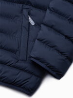 Men's winter quilted jacket - V1 dark blue C606