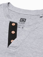 Men's plain longsleeve L133 - light grey melange