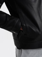 Men's leather jacket - black C604