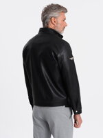 Men's leather jacket - black C604
