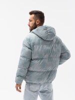 Men's winter jacket C529 - light blue