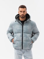 Men's winter jacket C529 - light blue