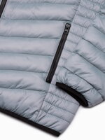 Men's mid-season quilted jacket C528 - grey