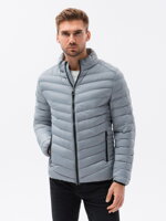 Men's mid-season quilted jacket C528 - grey