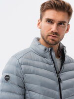 Men's mid-season quilted jacket C528 - grey