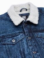 Men's mid-season jacket C523 - indigo