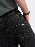 Men's denim shorts - black W361