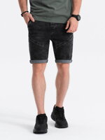 Men's denim shorts - black W361