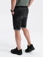 Men's denim shorts - black W361