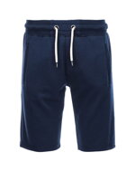Men's short shorts with pockets - navy blue V12 OM-SRBS-0109