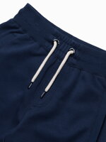 Men's short shorts with pockets - navy blue V12 OM-SRBS-0109