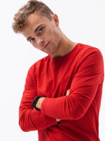 Men's plain longsleeve L138 - red