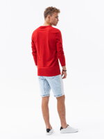 Men's plain longsleeve L138 - red