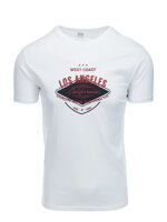 Men's printed t-shirt S1434 V-21B- white