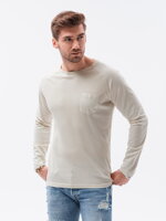 Men's plain longsleeve L137 - ecru