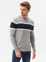 Men's sweater E190 - grey melange