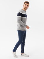 Men's sweater E190 - grey melange