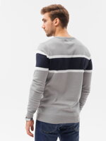 Men's sweater E190 - grey melange