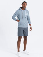 Men's hooded sweatshirt - V1 blue B1357