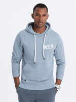 Men's hooded sweatshirt - V1 blue B1357