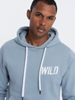 Men's hooded sweatshirt - V1 blue B1357