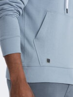 Men's hooded sweatshirt - V1 blue B1357