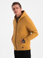 Men's zip-up sweatshirt - V2 mustard B1423